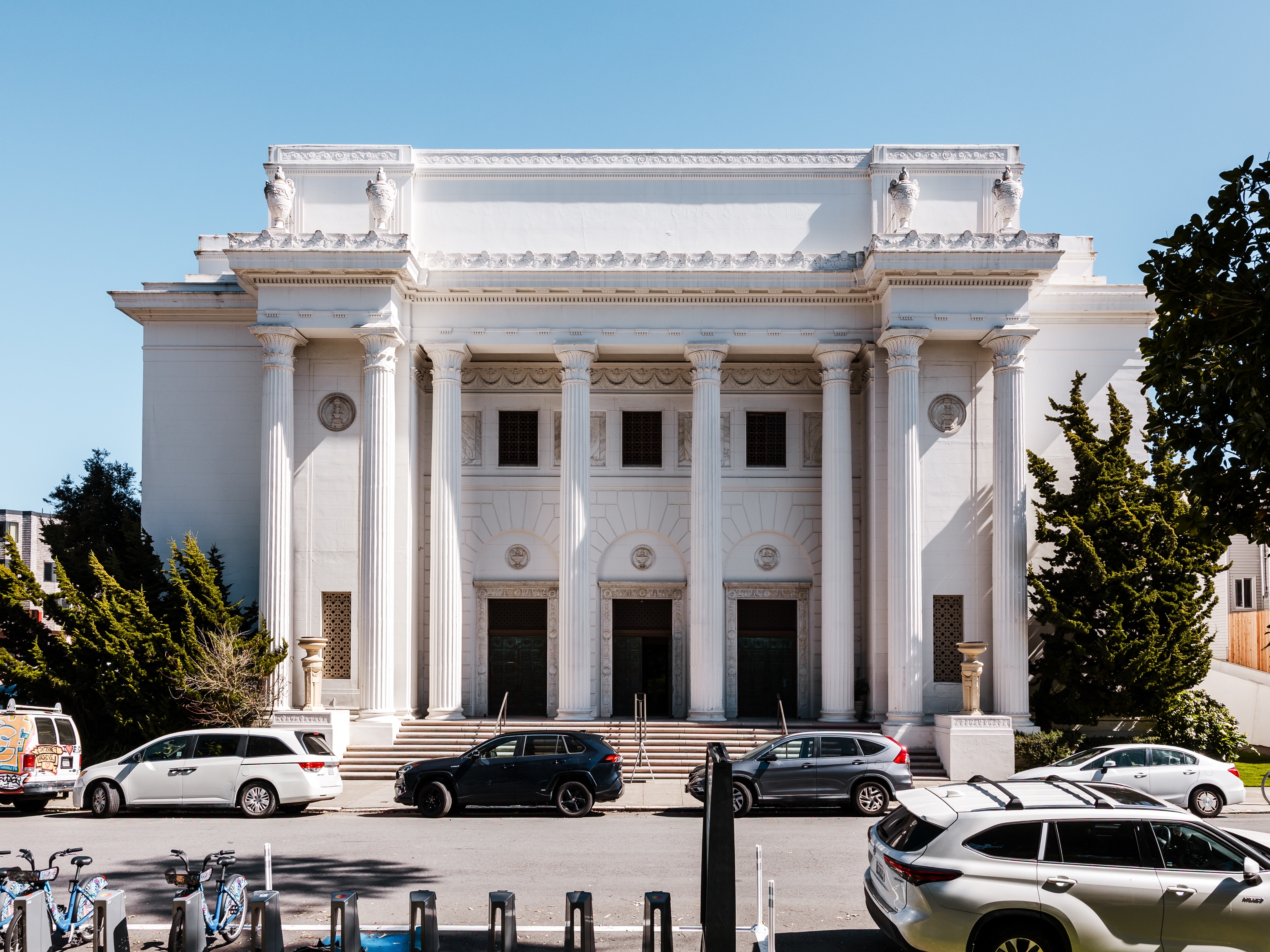 caption: The Internet Archive office is housed in a former Christian Science church in San Francisco. Six weeks into the administration, the Internet Archive said it had cataloged some 73,000 web pages that existed on the U.S. government websites prior to Trump's inauguration and have since been expunged.