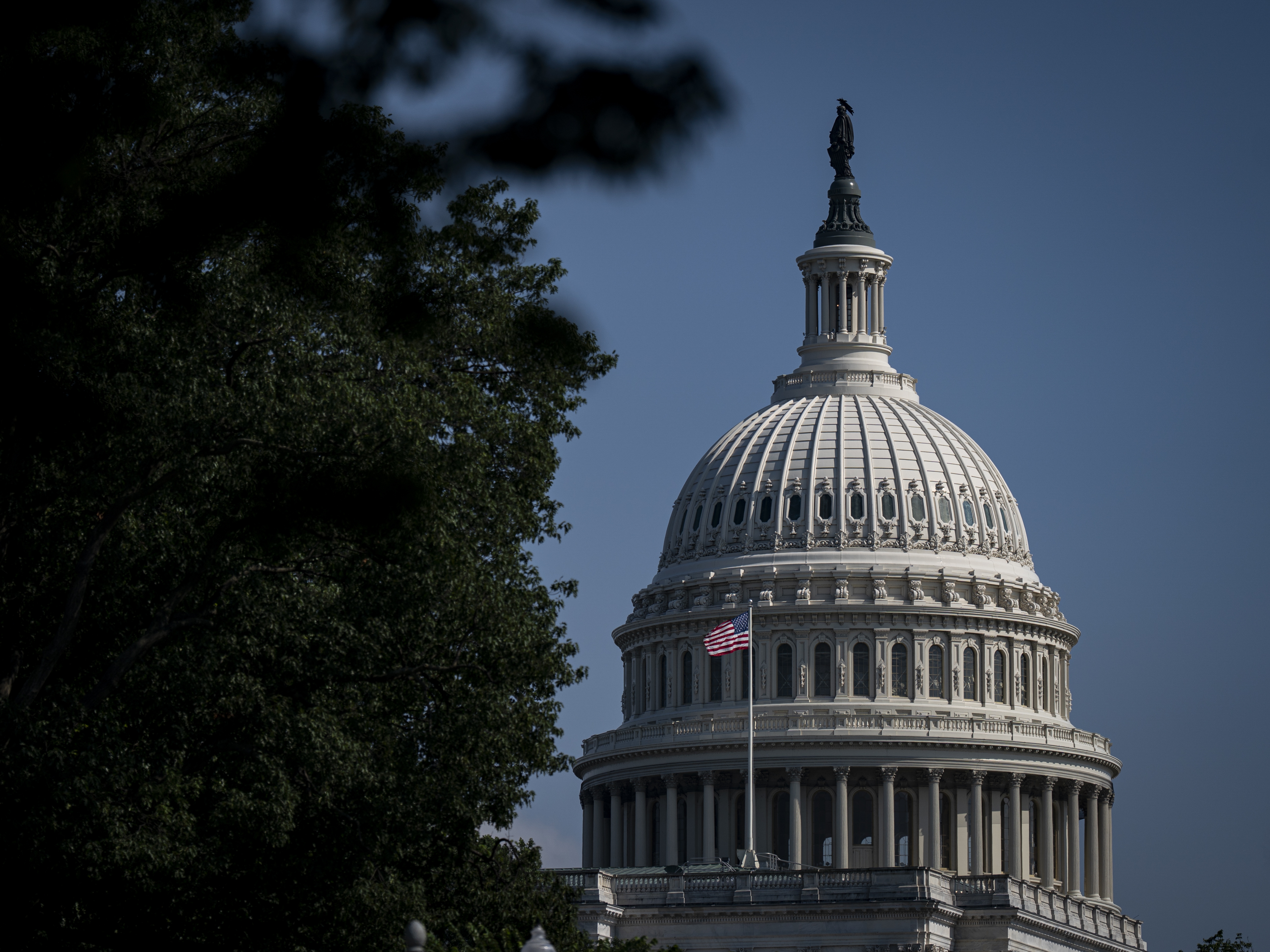 caption: The U.S. Capitol on June 28. Republicans in Congress have been racing to pass President Trump's signature domestic policy bill and have it to his desk by July 4.