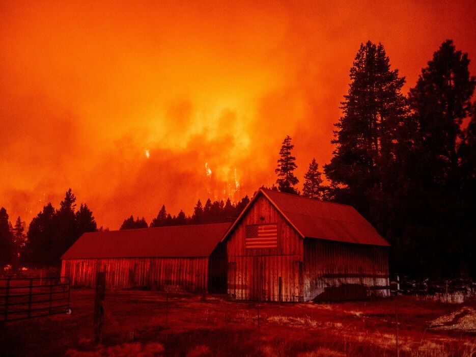 caption: The 2021 Caldor fire was a wake-up call for California's El Dorado County. The community is one of hundreds around the country waiting on a backlog at FEMA that's holding up disaster preparation projects.