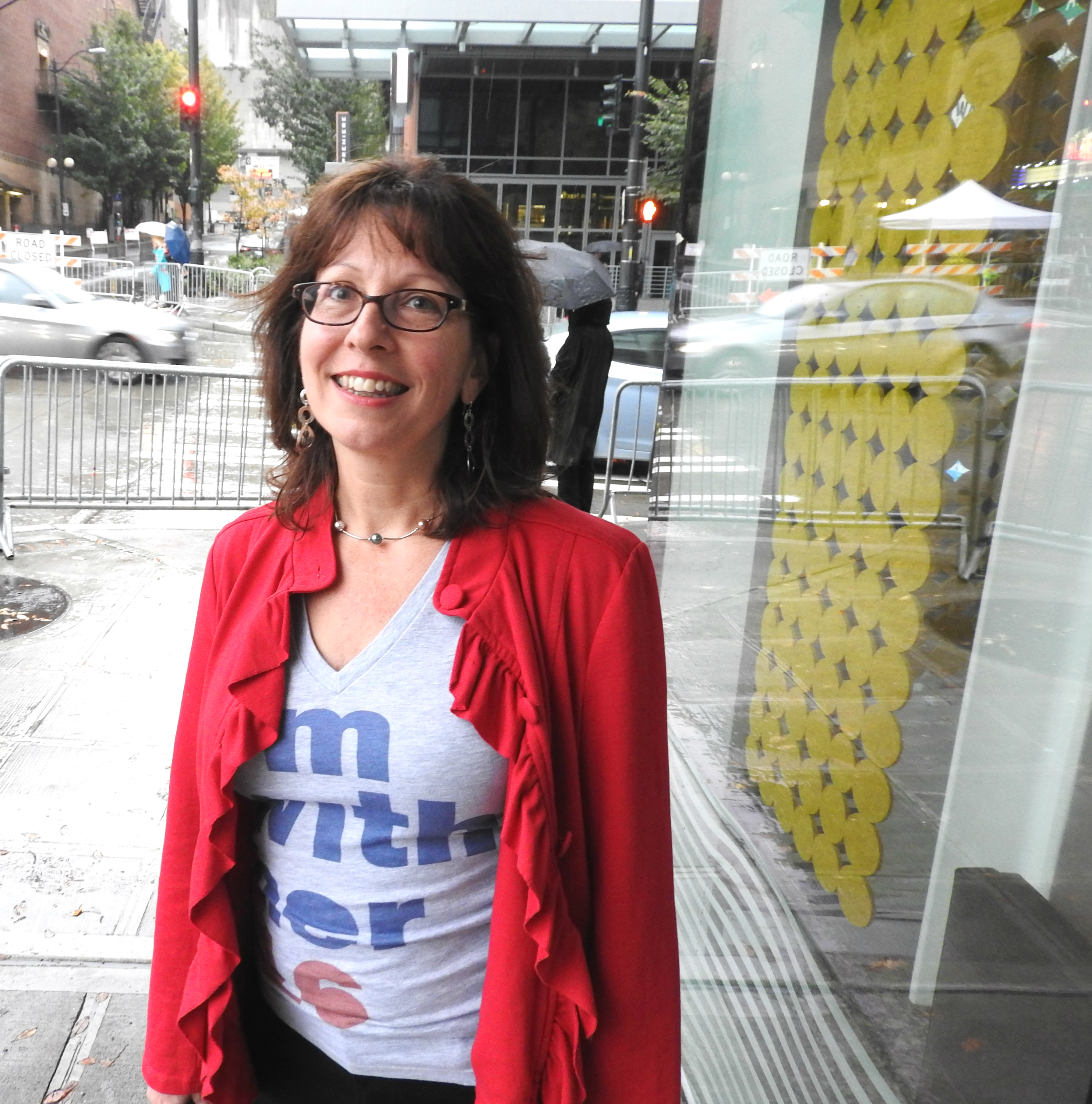 caption: Eileen Simpkins is with her. Click on this image to see other supporters.