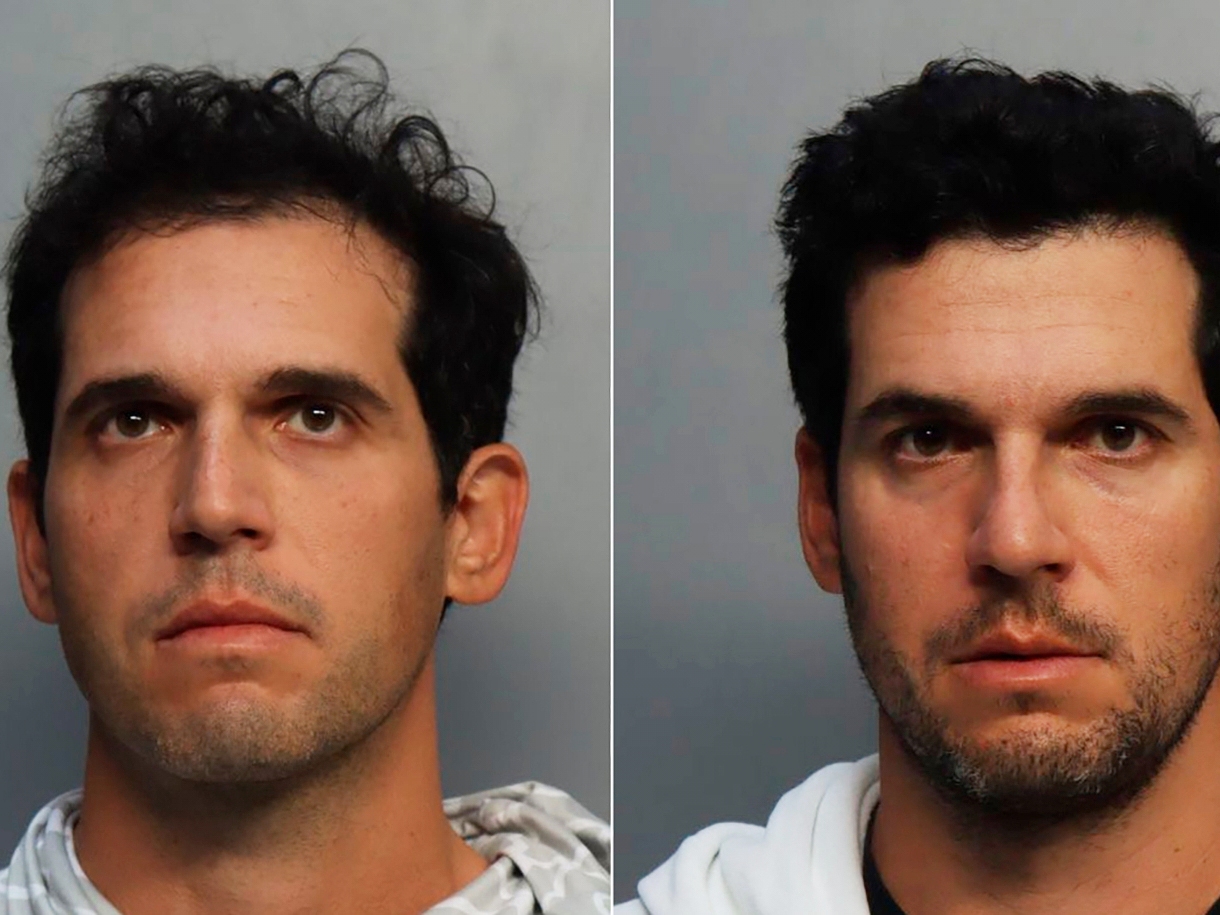 caption: This photo provided by the Miami-Dade Corrections and Rehabilitation Department shows Alon Alexander, left, and Oren Alexander, both of whom have been charged with sex trafficking.