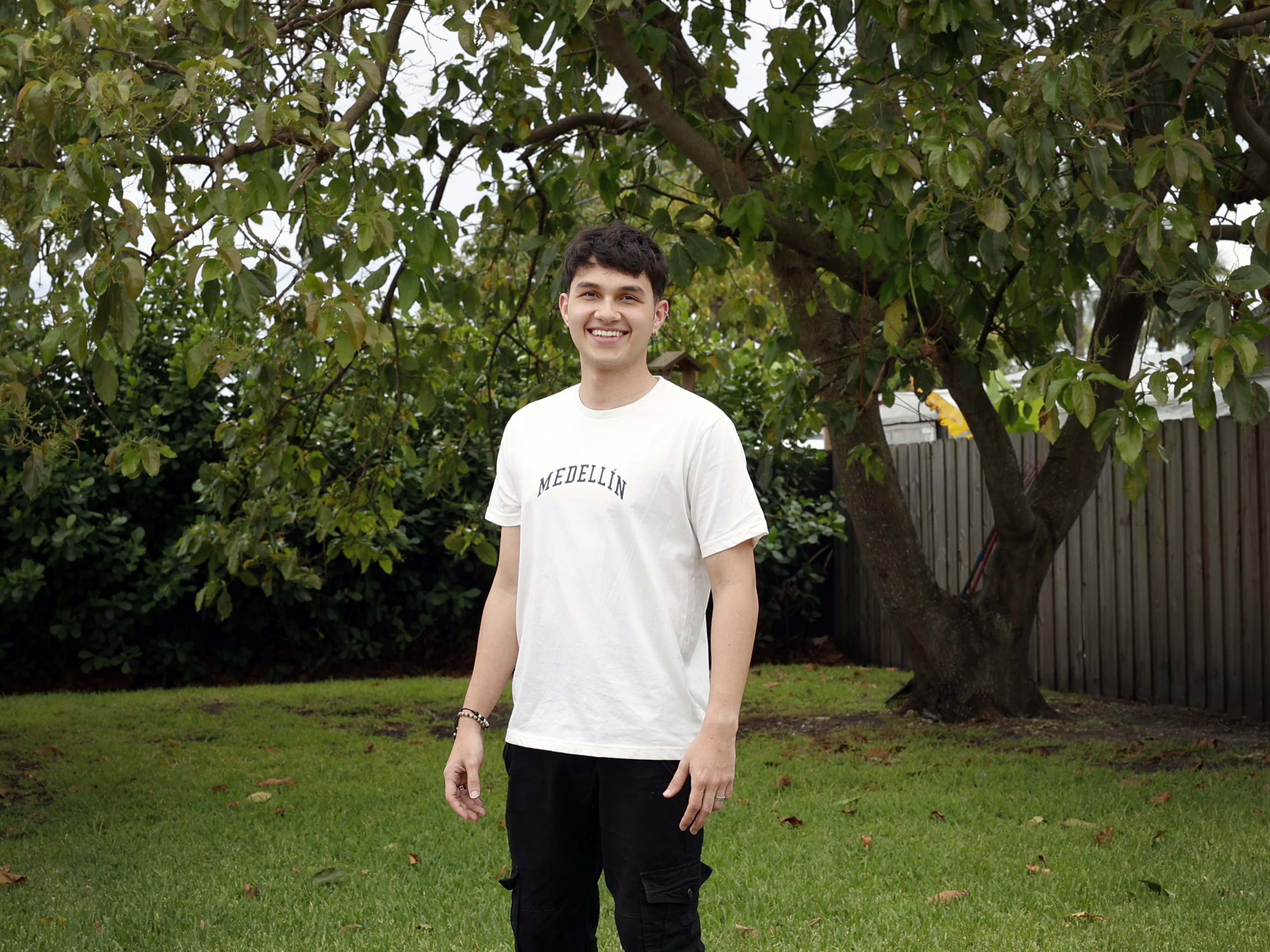 caption: Vargas Arango, 22, is a second-year student at Miami Dade College, studying business and psychology.
