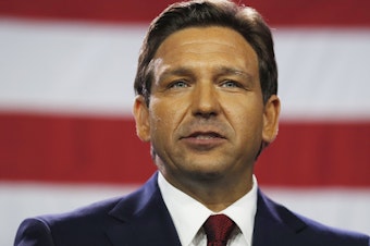 caption: Under Florida Gov. Ron DeSantis, pictured, the state is enacting a handful of controversial education measures that are attracting national attention.