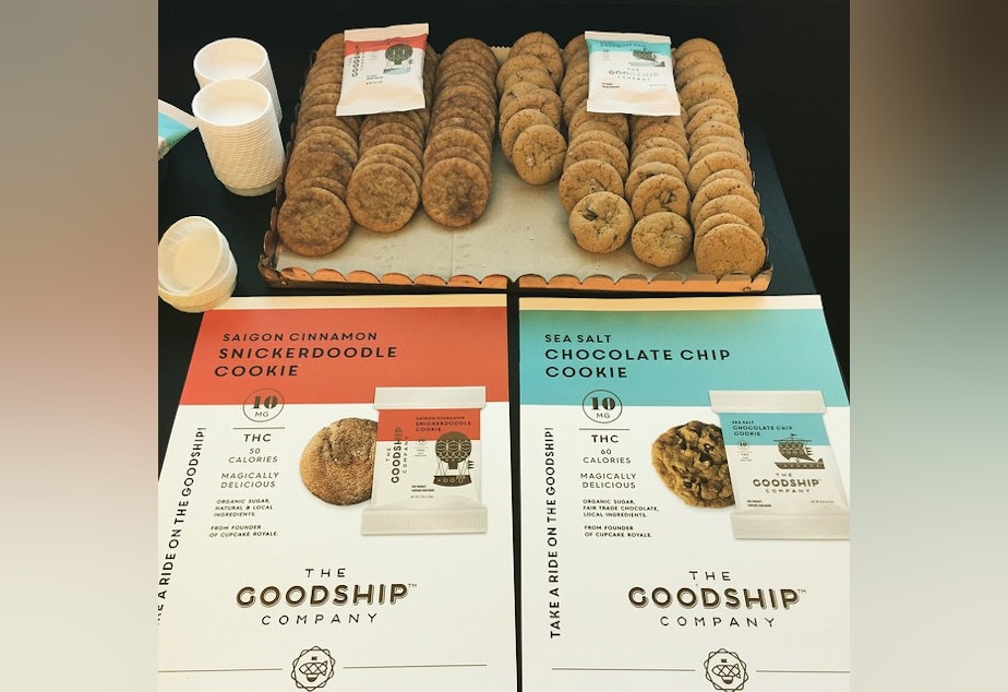 caption: Two cookie varieties produced by Jody Hall's new venture, The Goodship Company.
