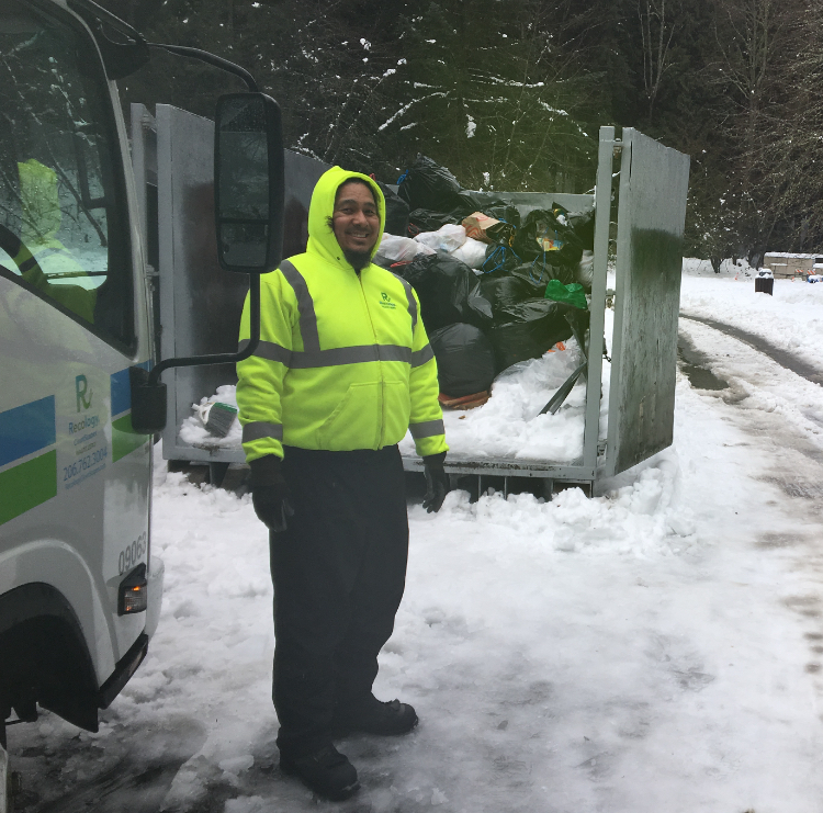 caption: Mike Jefferson with Recology Cleanscapes