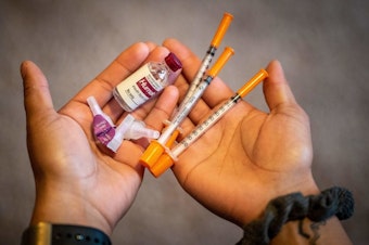 caption: Health care costs — including for things such as an insulin kit, for instance — can be catastrophically high for millions of Americans, even those with health insurance, a study finds.