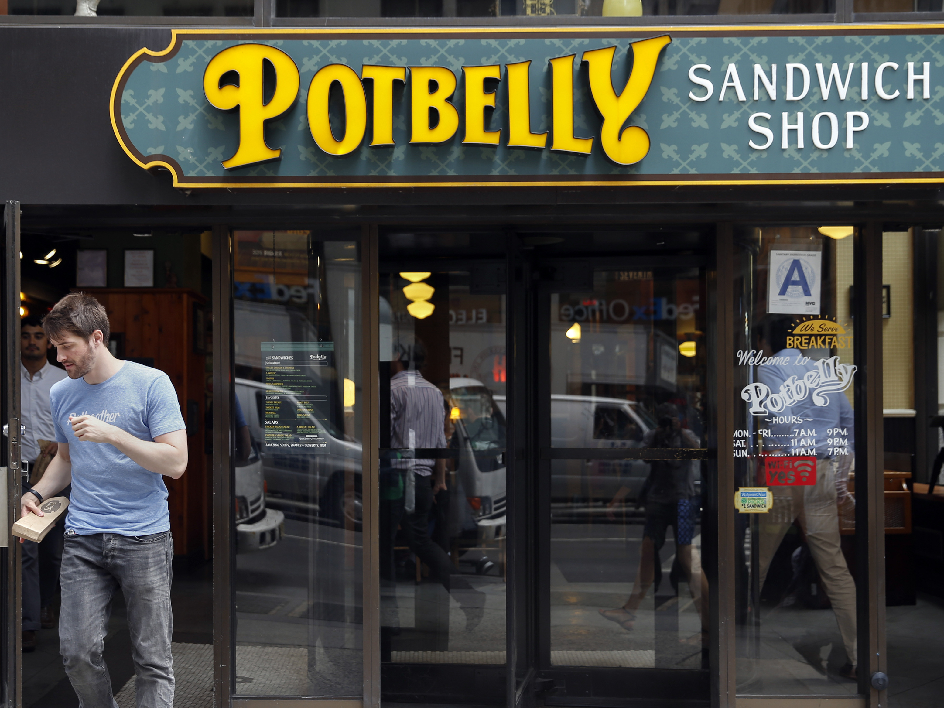 caption: Companies receiving the Payroll Protection Program loans include the Potbelly restaurant chain, which got $10 million.