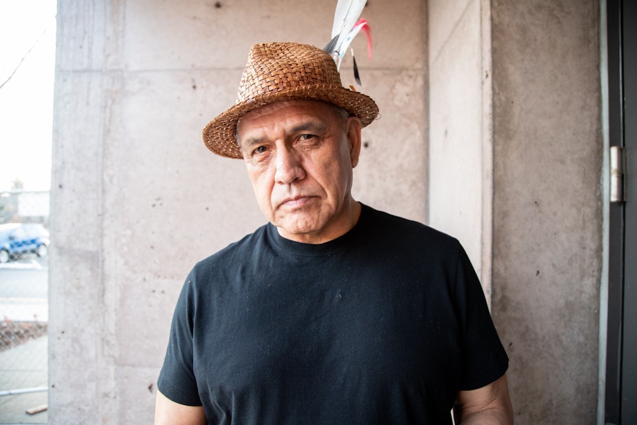 caption: Darrell Hillaire is a Lummi Nation leader and executive director of Children of the Setting Sun Productions.