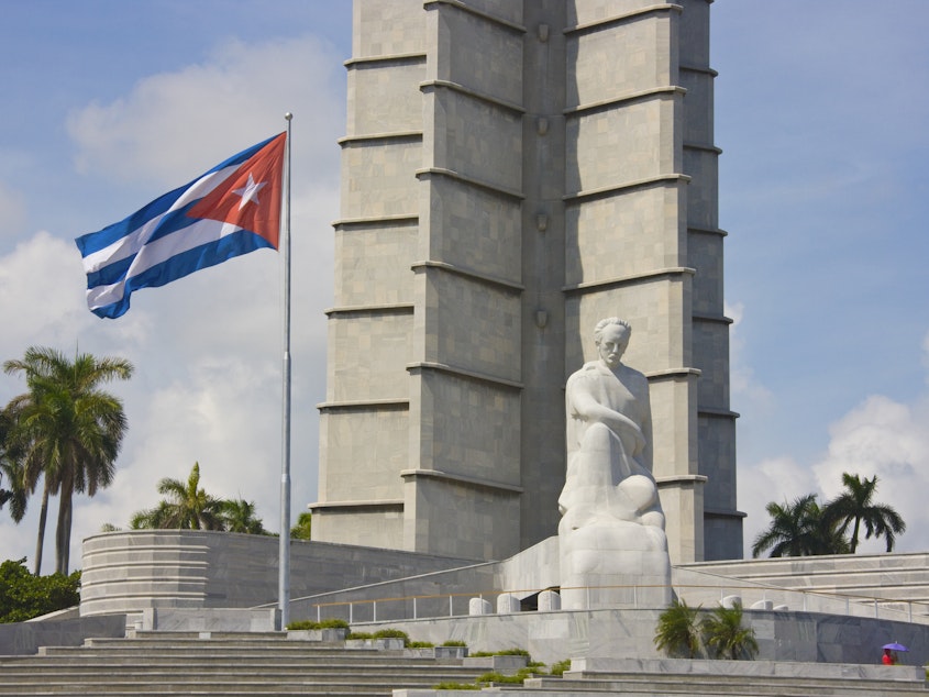 caption: Memorial to poet José Martí in Old Havana