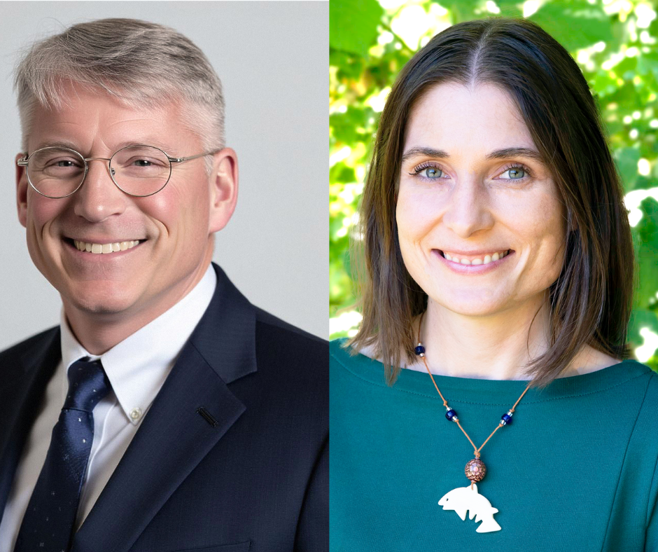 caption: The two candidates for Washington's 5th Legislative District are Republican Chad Magendanz (L) and Democrat Victoria Hunt (R).