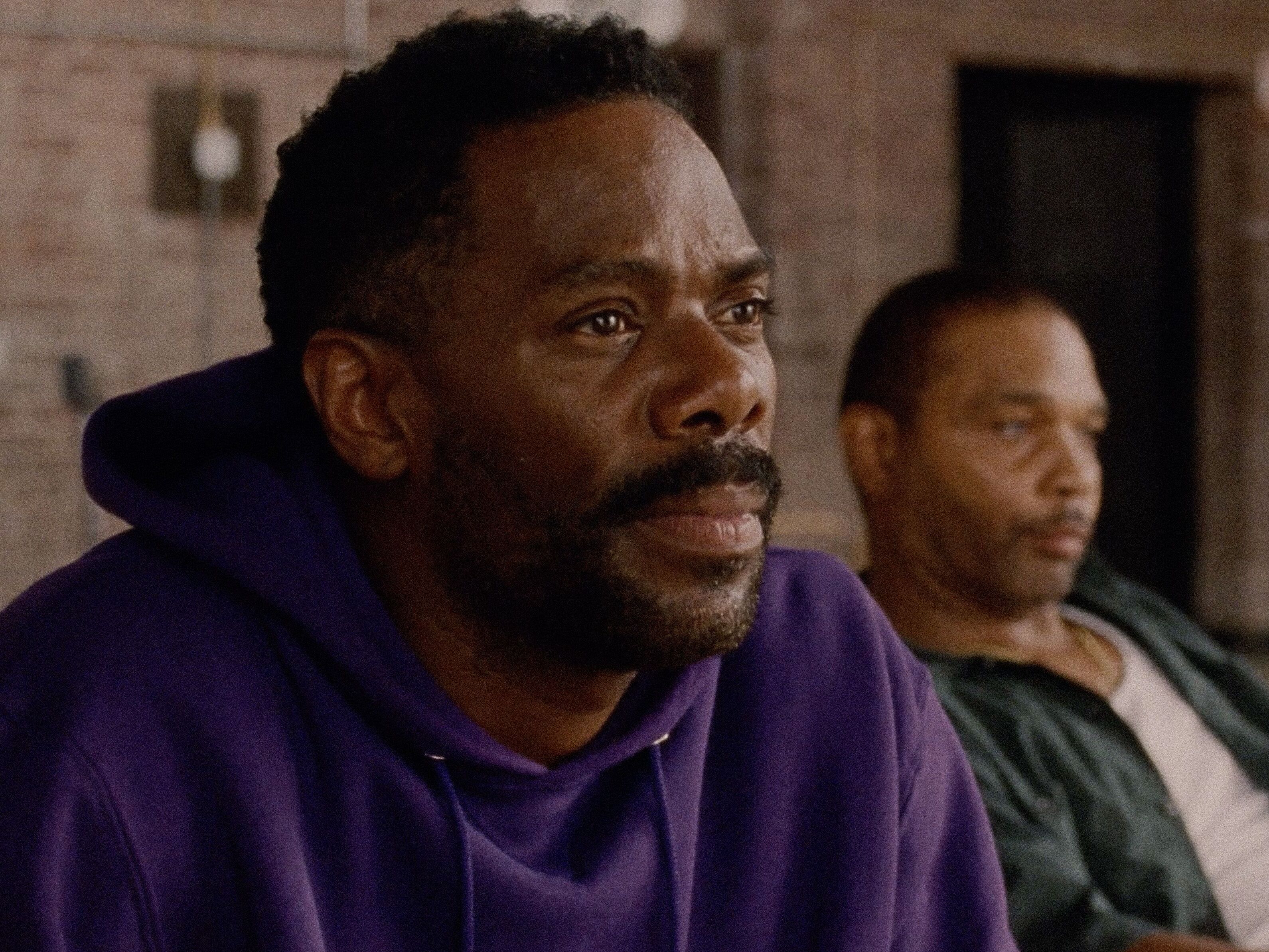 caption:  Colman Domingo as John “Divine G” Whitfield and Clarence "Divine Eye" Maclin as himself. 