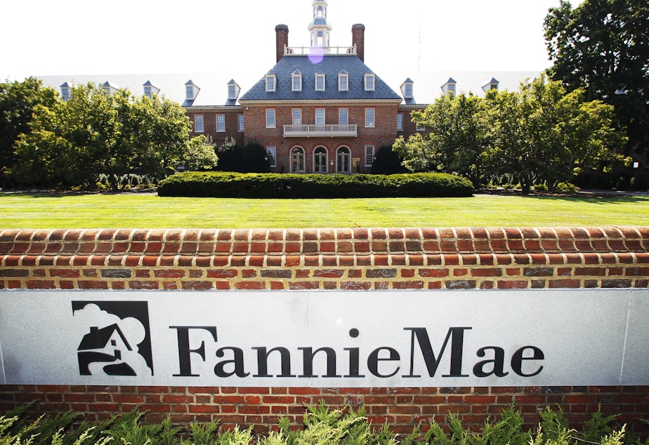 The Fannie Mae headquarters in Washington. The mortgage giants Fannie Mae and Freddie Mac guarantee about half of all home loans in the U.S.
