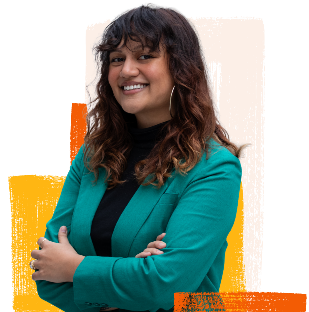 caption: Hannah Sabio-Howell is challenging Senate Majority Leader Jamie Pedersen, who represents the 43rd district in Seattle.