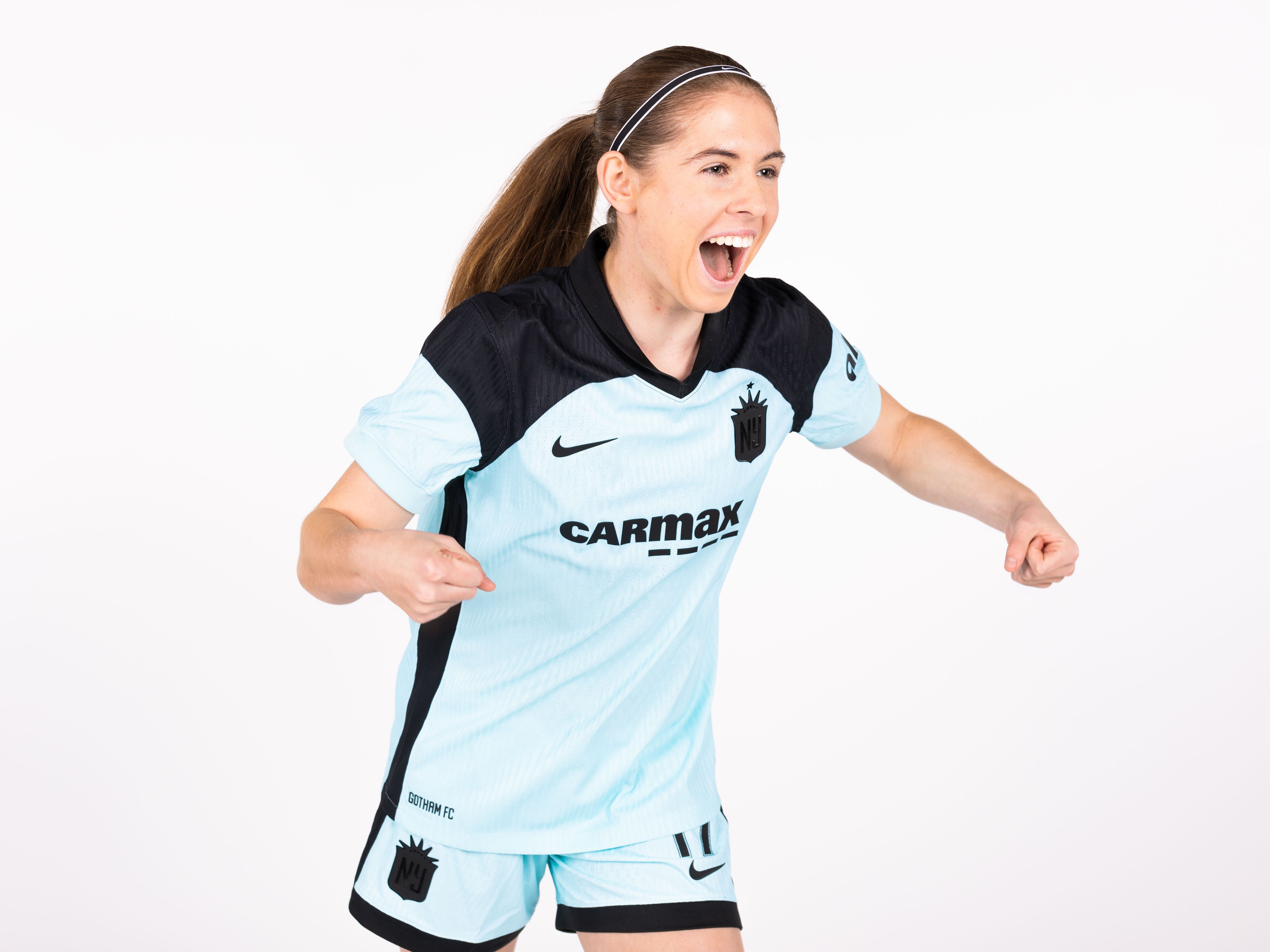 caption: McKenna Whitham #17 poses for a portrait during NJ/NY Gotham FC NWSL Media Day on January 27, 2025