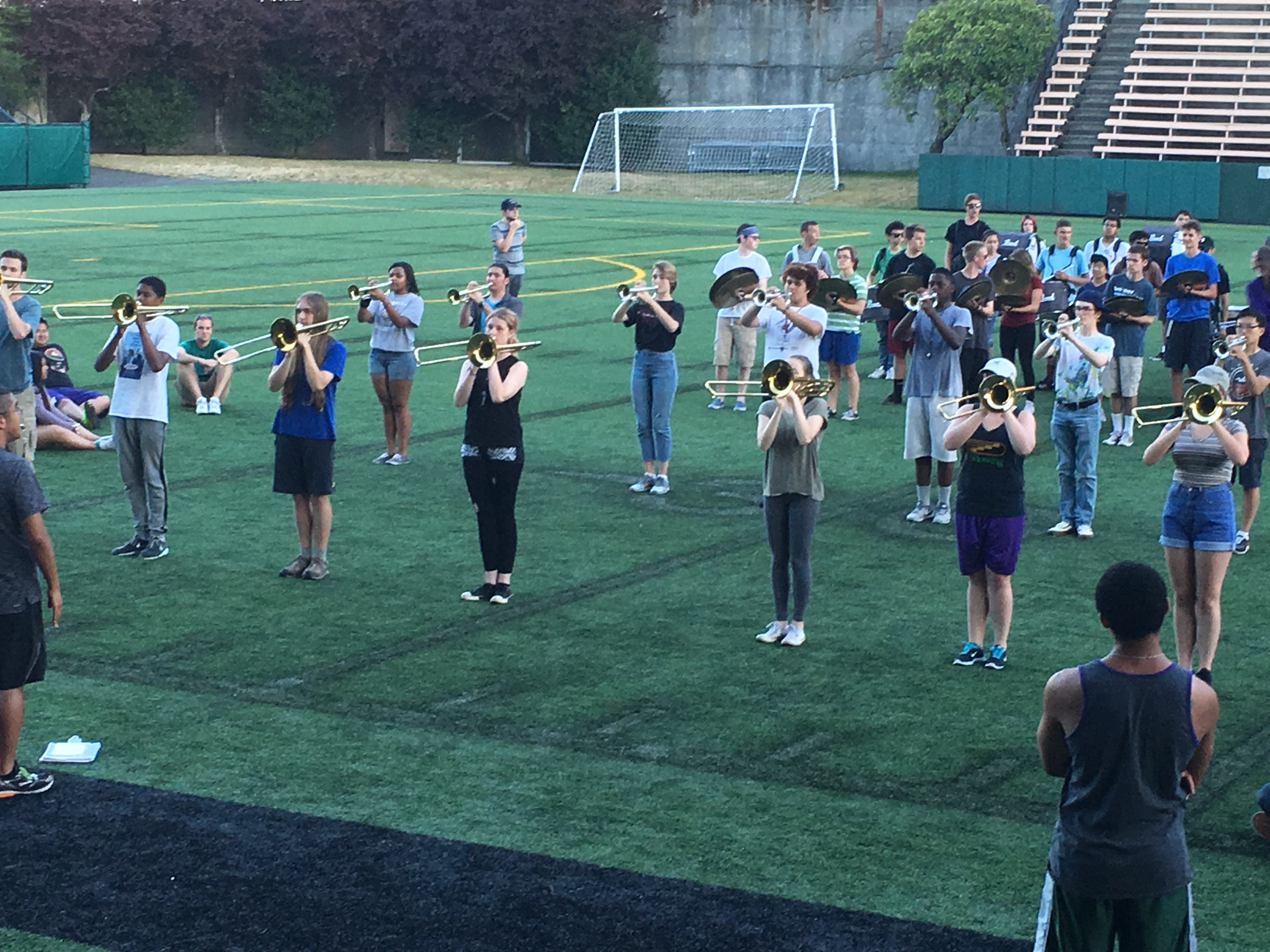 caption: Seattle's All-City Band practices for Seafair. Click on this image for more photos of the band.