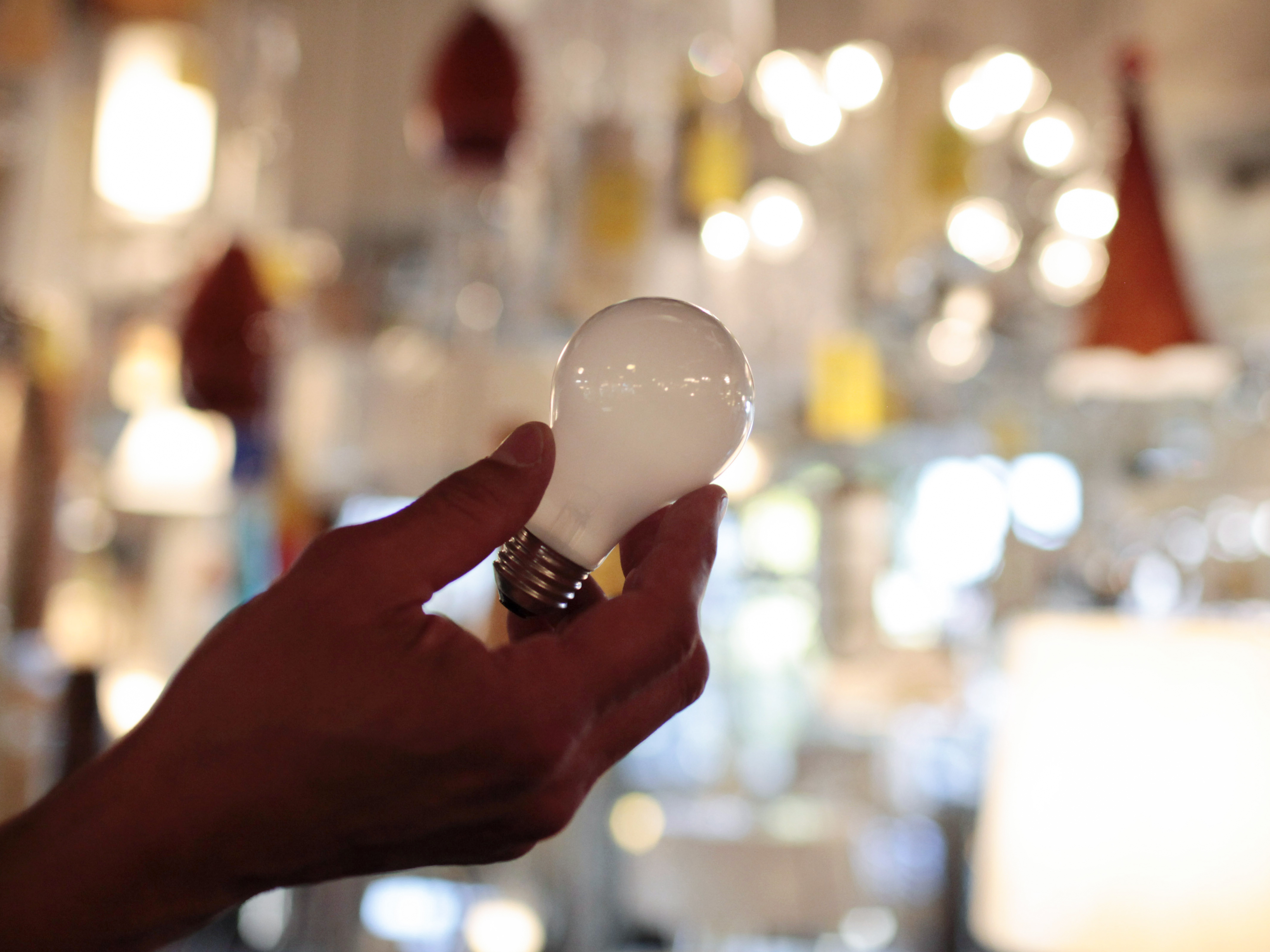 caption: An incandescent light bulb is seen at Royal Lighting in Los Angeles, on Jan. 21, 2011. The Biden administration is scrapping old-fashioned incandescent light bulbs, speeding an ongoing trend toward more efficient lighting.