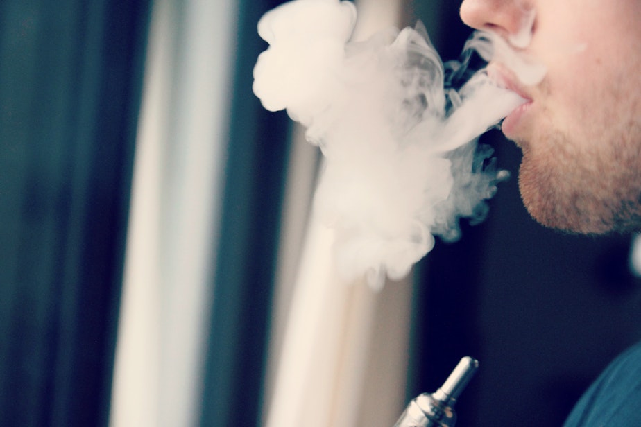 caption: One in three high school seniors in Washington state has reported using an e-cigarette, some of them on a regular basis.