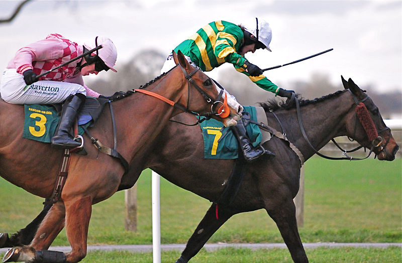 caption: File photo of horse racing.