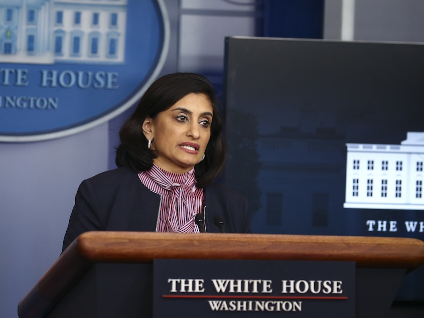 caption: Data on race and COVID-19 won't be released by Centers for Medicare and Medicaid Services until early May, said Seema Verma, CMS administrator.