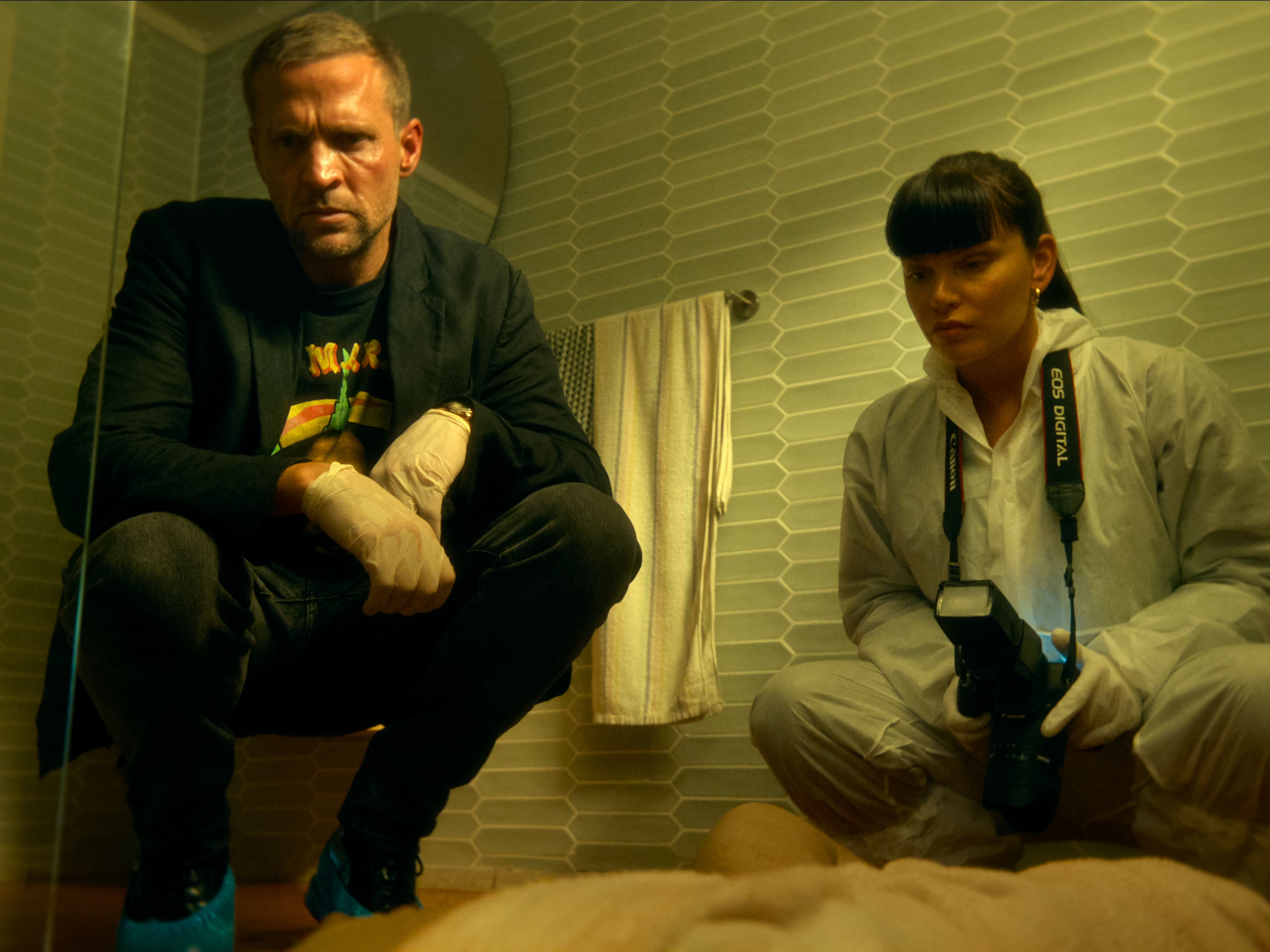 caption: Tobias Santelmann stars as Det. Harry Hole, and Ellen Helinder plays Beate Lønn in the Netflix series <em>Jo Nesbø's Detective Hole.</em>