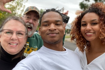 caption: "We are all set for year 6!" Jamal Hinton tweeted on Nov. 14, sharing a message from Wanda Dench inviting him, his family and his girlfriend, Mikaela, over to her Arizona home for Thanksgiving dinner.