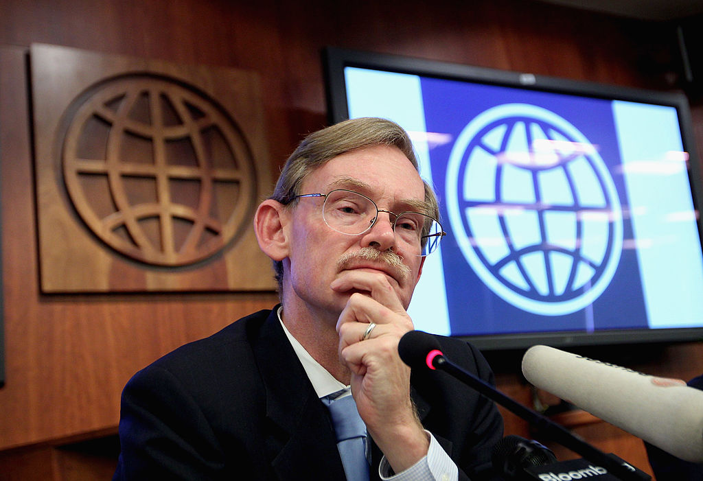caption: Robert Zoellick during a press conference at the World Bank office on September 5, 2011 in Beijing, China. (VCG/VCG via Getty Images)