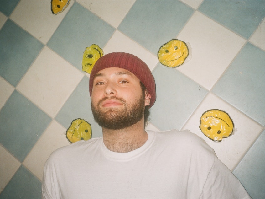 caption: "I think a lot of my last record is just me trying to find some peace with saying whatever stream-of-consciousness things that come to my head," Nick Hakim says. "It's therapeutic for myself."