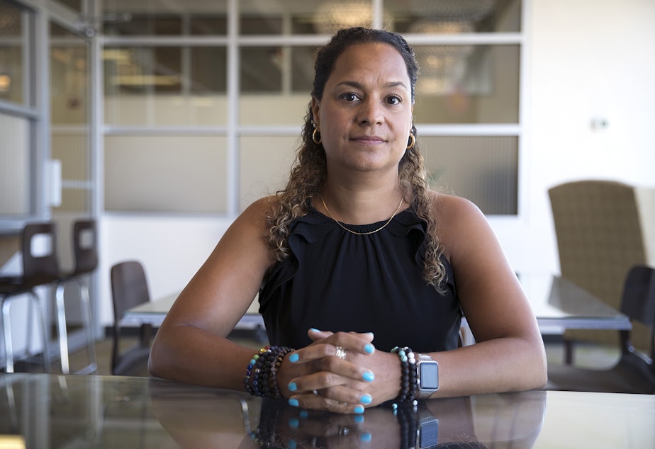 caption: Kendra Roberson, lecturer at the University of Washington School of Social Work.
