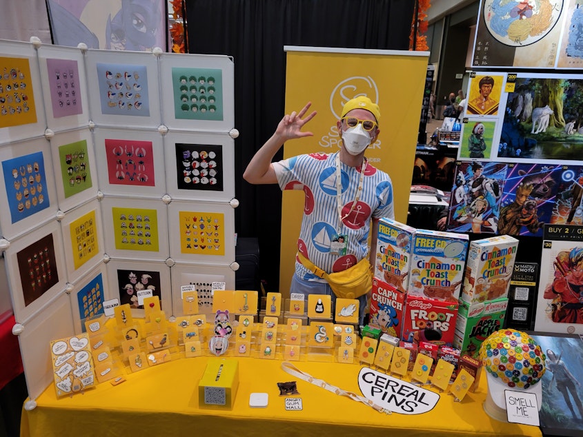 caption: Brooklyn native Sunny Sponder made his first trip to Emerald City Comic Con.