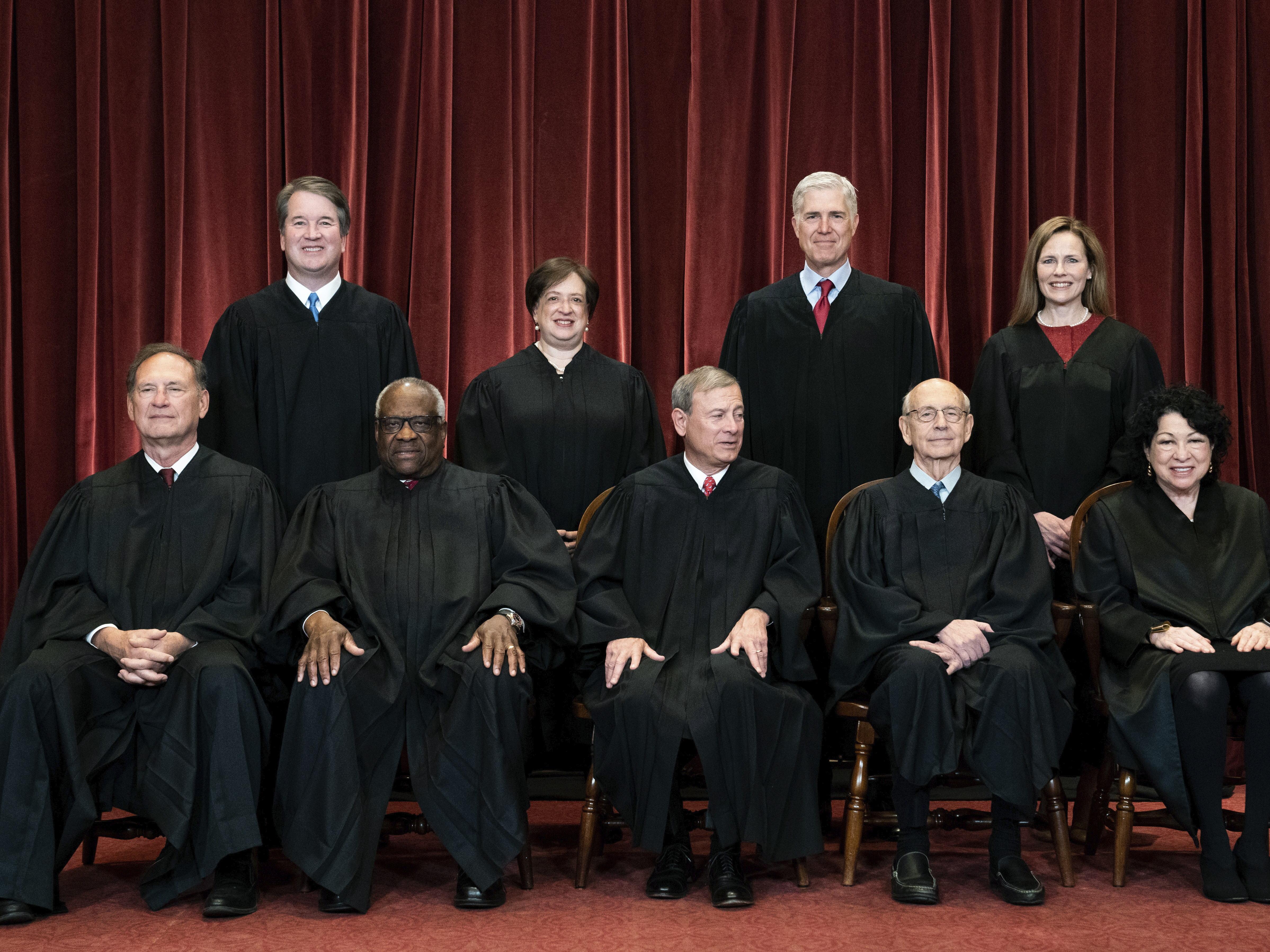 caption: The justices of the U.S. Supreme Court