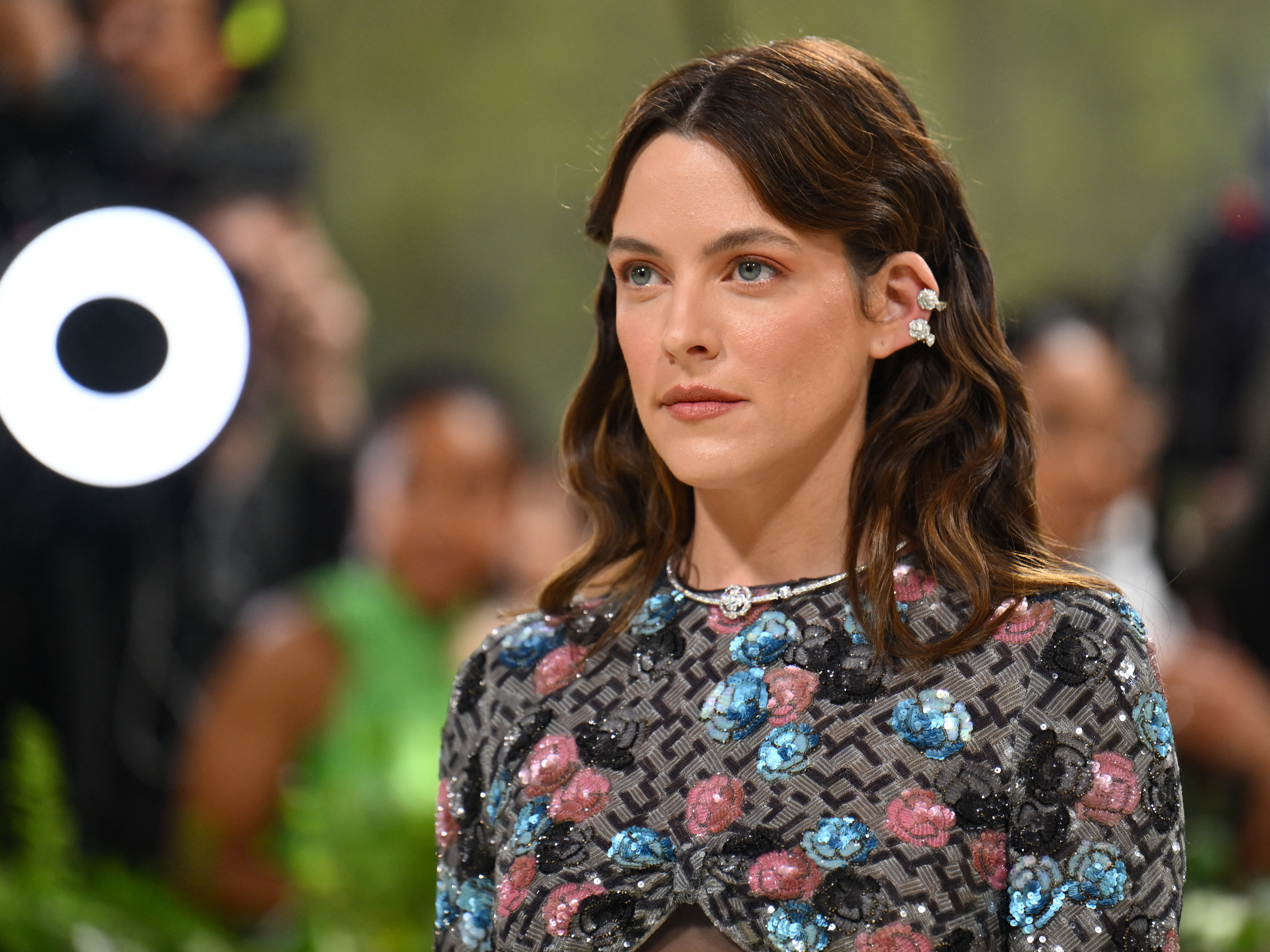 caption: Riley Keough, pictured at the Met Gala earlier this month, is fighting a foreclosure sale of Graceland.