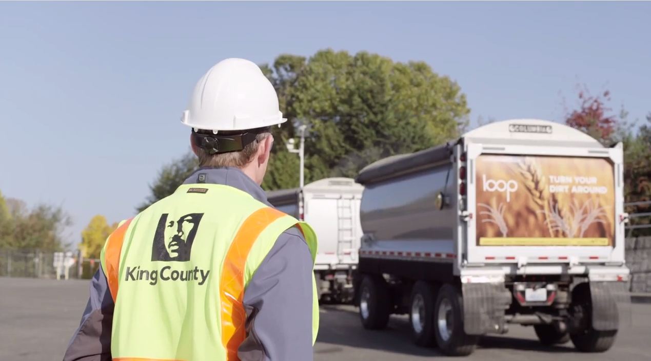 caption: King County has been working on different recycling products for Loop, aka waste treatment biosolids. One Seattle startup thinks biofuel is the answer. 