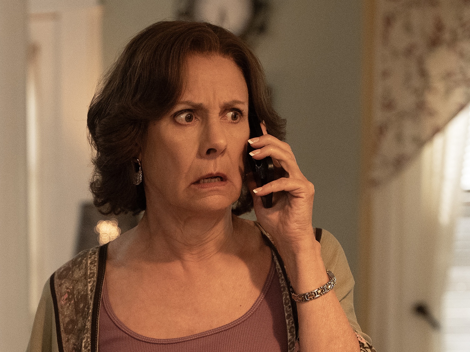 caption: Laurie Metcalf is a mother of three, running for mayor of her New Jersey town in <em>Big Mistakes.</em>