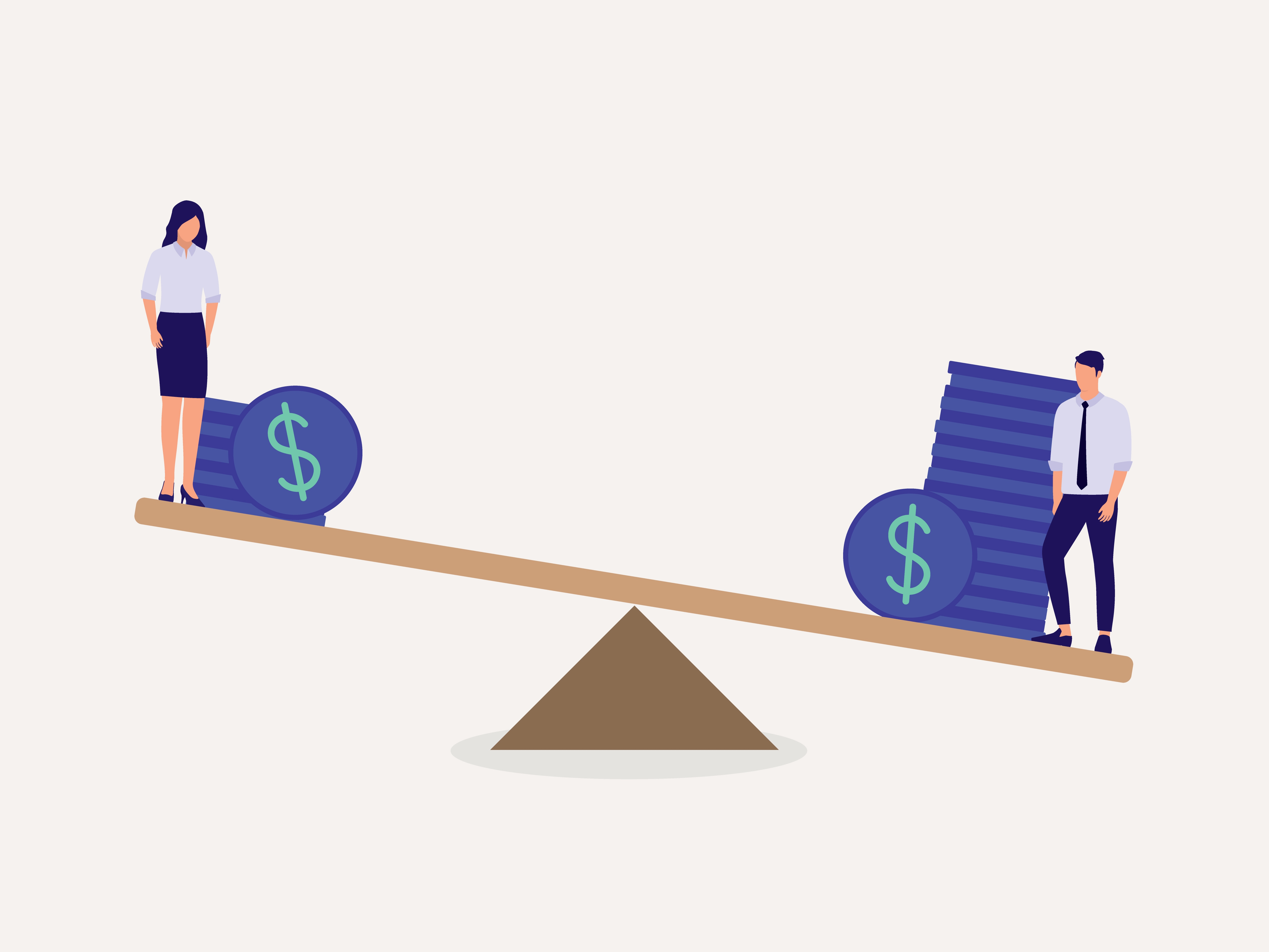 caption: Women working full-time, year round, earn an average of 81 cents for every dollar men working full-time, year round make.