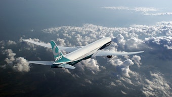 caption: Boeing 777x prototype
