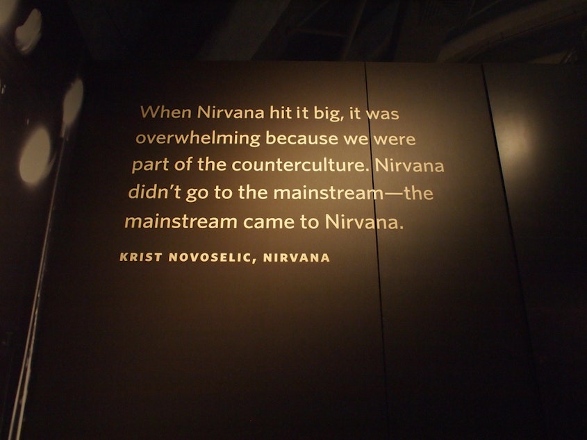 caption: Seattle's Experience Music Project has a collection of Nirvana material as part of celebration of the band's 20th anniversary of their album In Utero. Now, the band is receiving another honor by being inducted into the Rock and Roll Hall of Fame.
