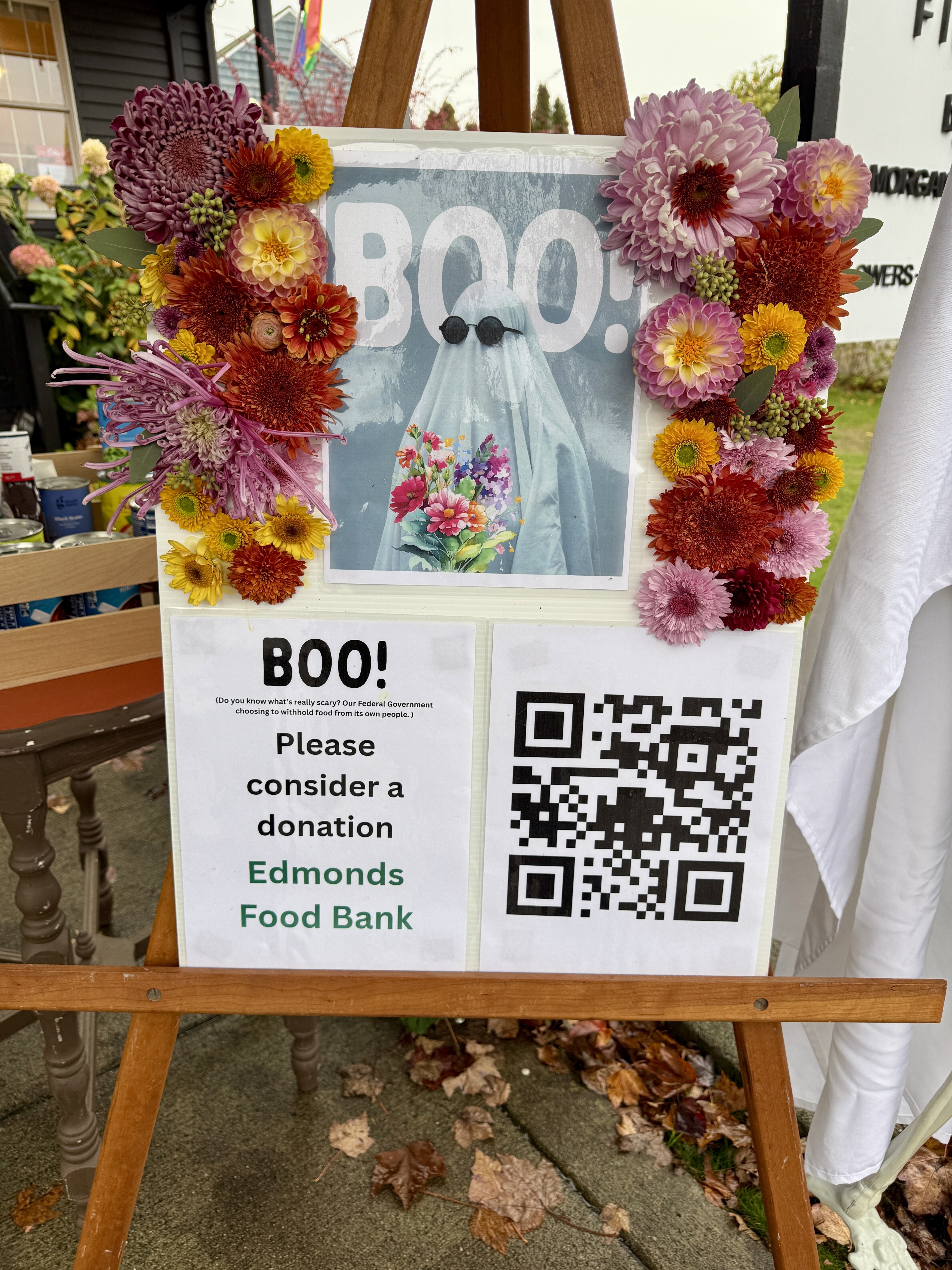 caption: FIELD / Morgan & Moss is raising money for the Edmonds Food Bank this Halloween season in anticipation of a looming freeze of SNAP benefits.