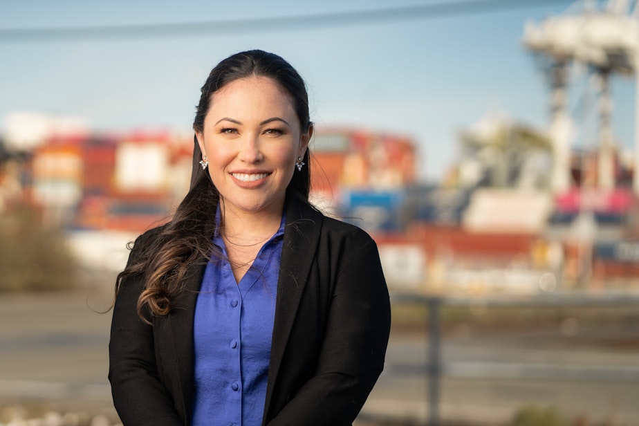 caption: Toshiko Grace Hasegawa is running for Port of Seattle Position 4.