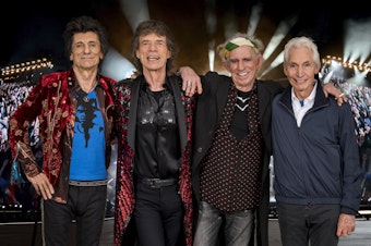 caption: The Rolling Stones. From left: Ronnie Wood, Mick Jagger, Keith Richards and Charlie Watts.