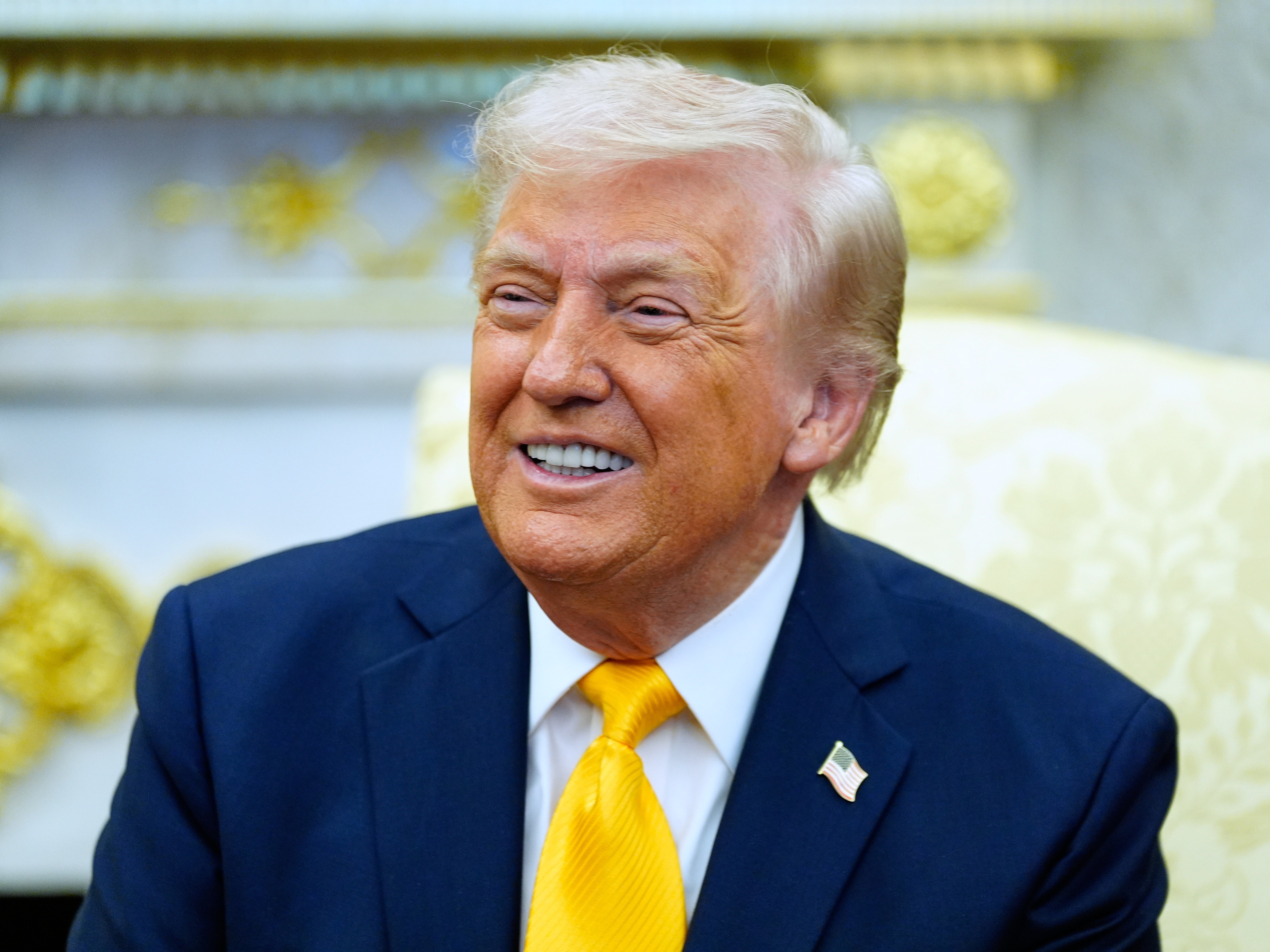 caption: A federal arts commission on Thursday approved the final design for a 24-karat gold commemorative coin bearing President Donald Trump's image to help celebrate America's 250th birthday on July 4.
