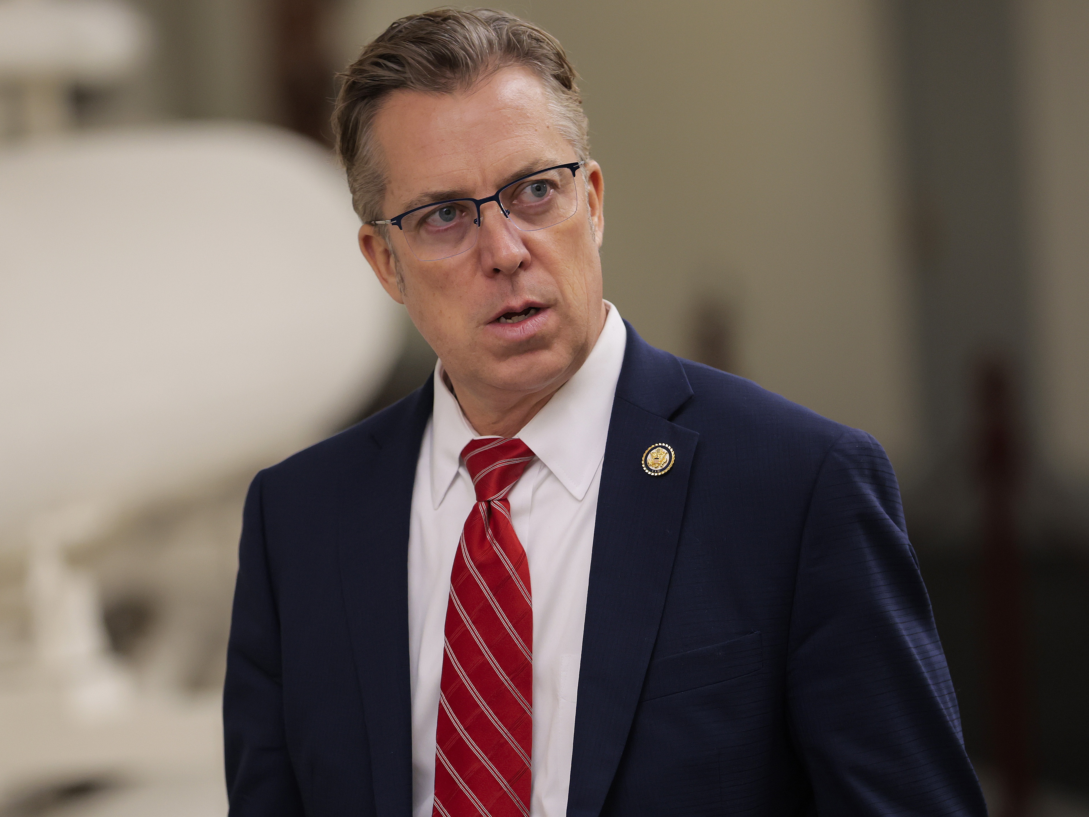 caption: Rep. Andy Ogles (R-TN) is seen here at the U.S. Capitol on February 03, 2026.