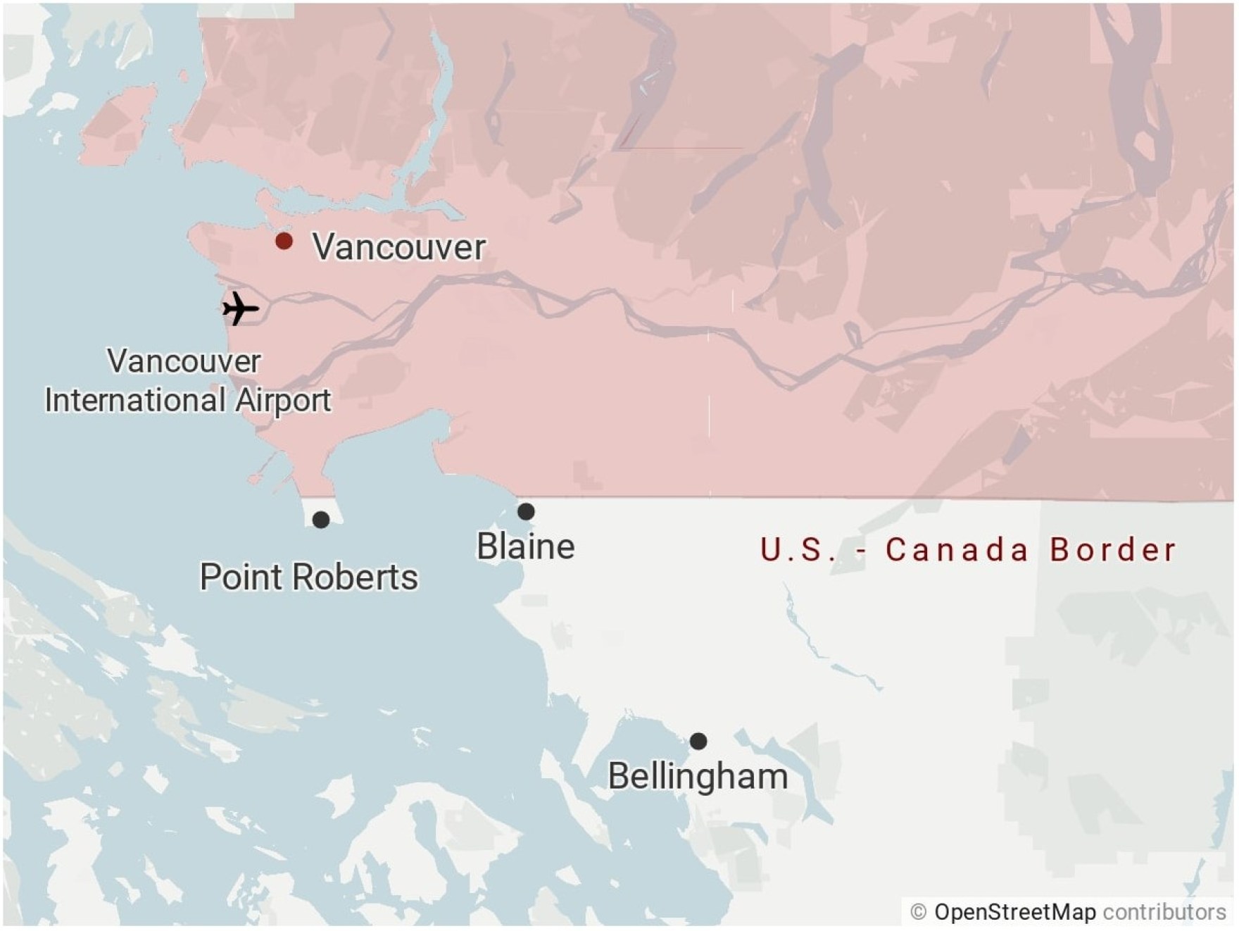 Point Roberts Map