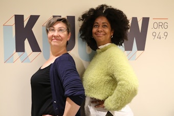 caption: Jeannie Yandel and Eula Scott Bynoe, hosts of Battle Tactics for your Sexist Workplace, are ready to tackle gender bias in the workplace.
