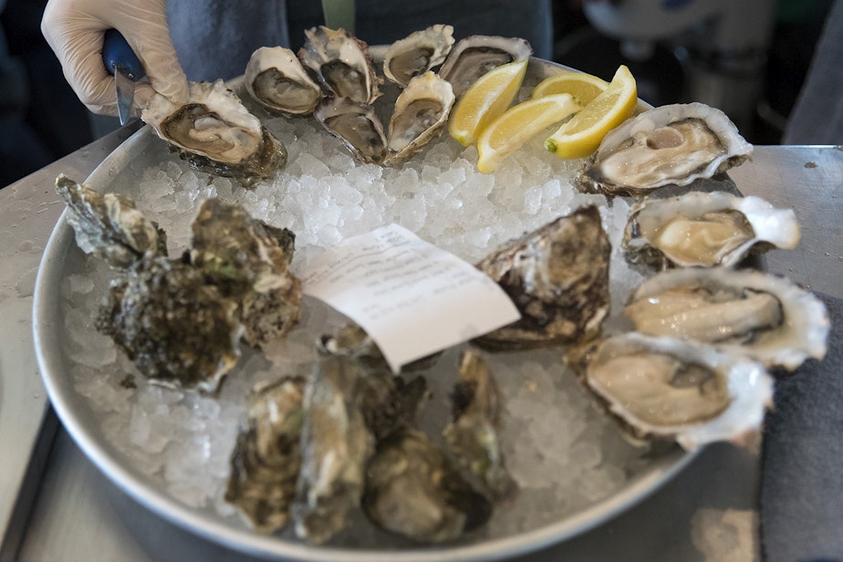 caption: At this oyster bar, the owners discourage tipping. There's not even line for a tip on the bill.  