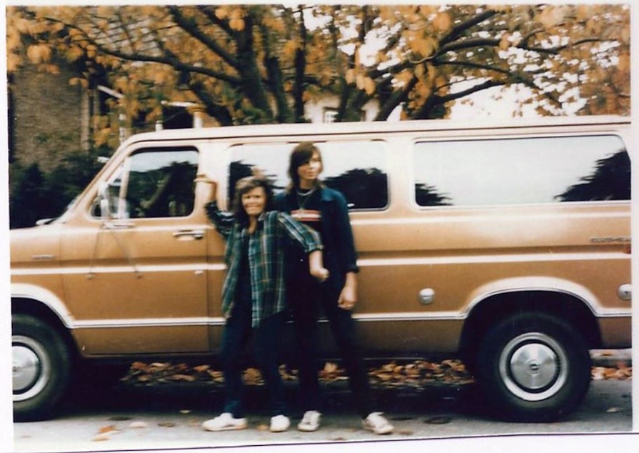 caption: Jay Cook and his mom, Lee, in front of the family's Ford van. Jay Cook and his girlfriend Tanya van Cuylenborg were killed in 1987. A suspect was identified in 2018.