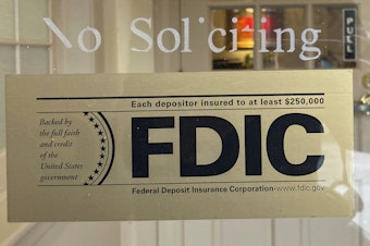 caption: The FDIC normally insures deposits up to $250,000. It made an exception when Silicon Valley Bank and Signature Bank collapsed, guaranteeing all deposits at both banks.