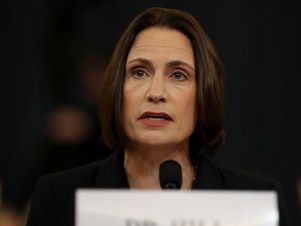 caption: Fiona Hill, the National Security Council's former senior director for Europe and Russia, testifies before the House Intelligence Committee in the Longworth House Office Building on Capitol Hill Nov. 21, 2019 in Washington, DC.