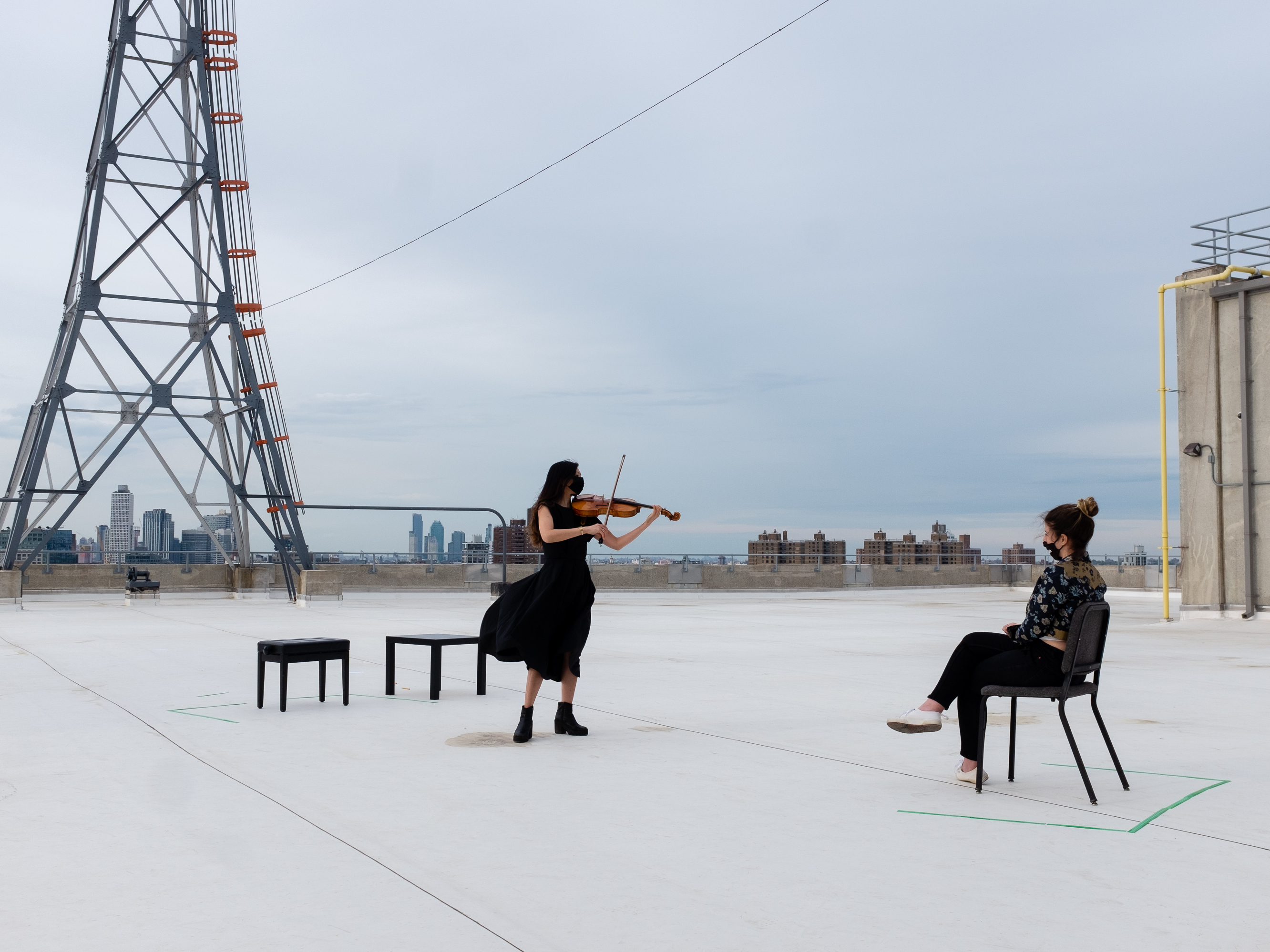 caption: Mario Gotoh performs for a single listener in a One-To-One Concert hosted by the Brooklyn Academy of Music.