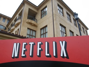 caption: The public cannot ordinarily visit Netflix headquarters in Los Gatos, Calif. But the company is hoping the physical retail, dining and entertainment locations it plans to open starting in 2025 will attract many people.