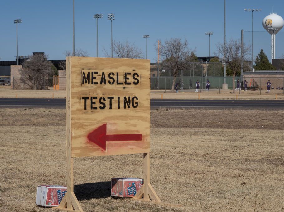 caption: The high number of U.S. measles cases this year has been fueled by a Texas outbreak. Three people have died.